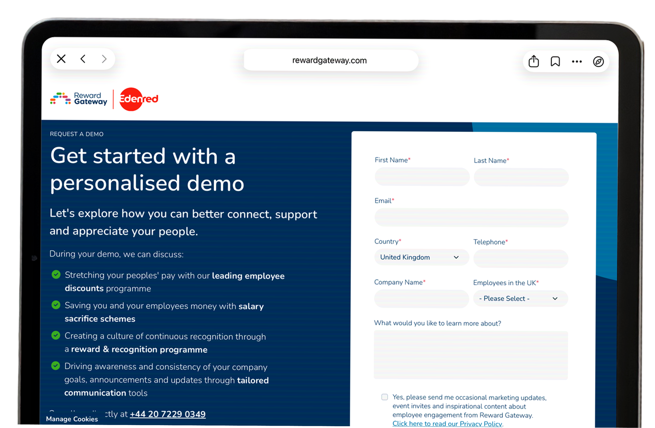 B2B Tablet Dashboard